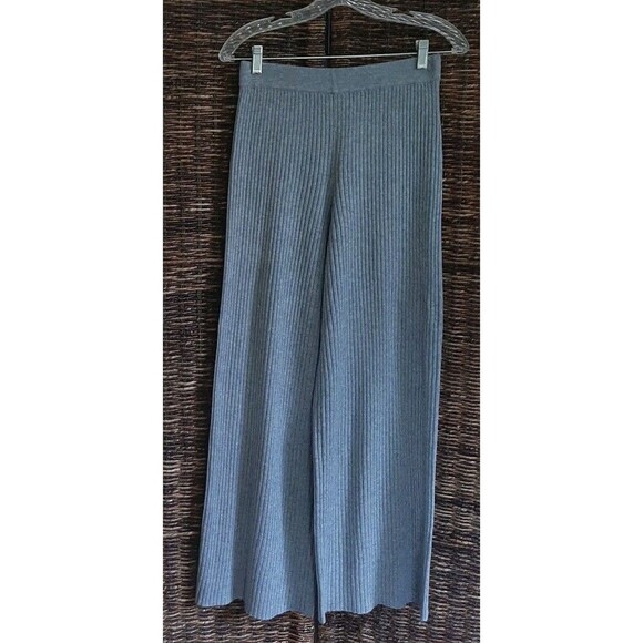 The Drop Wide Leg Pull On Elastic Waist Knit Pants Women's Small Gray Loungewear - Picture 1 of 3